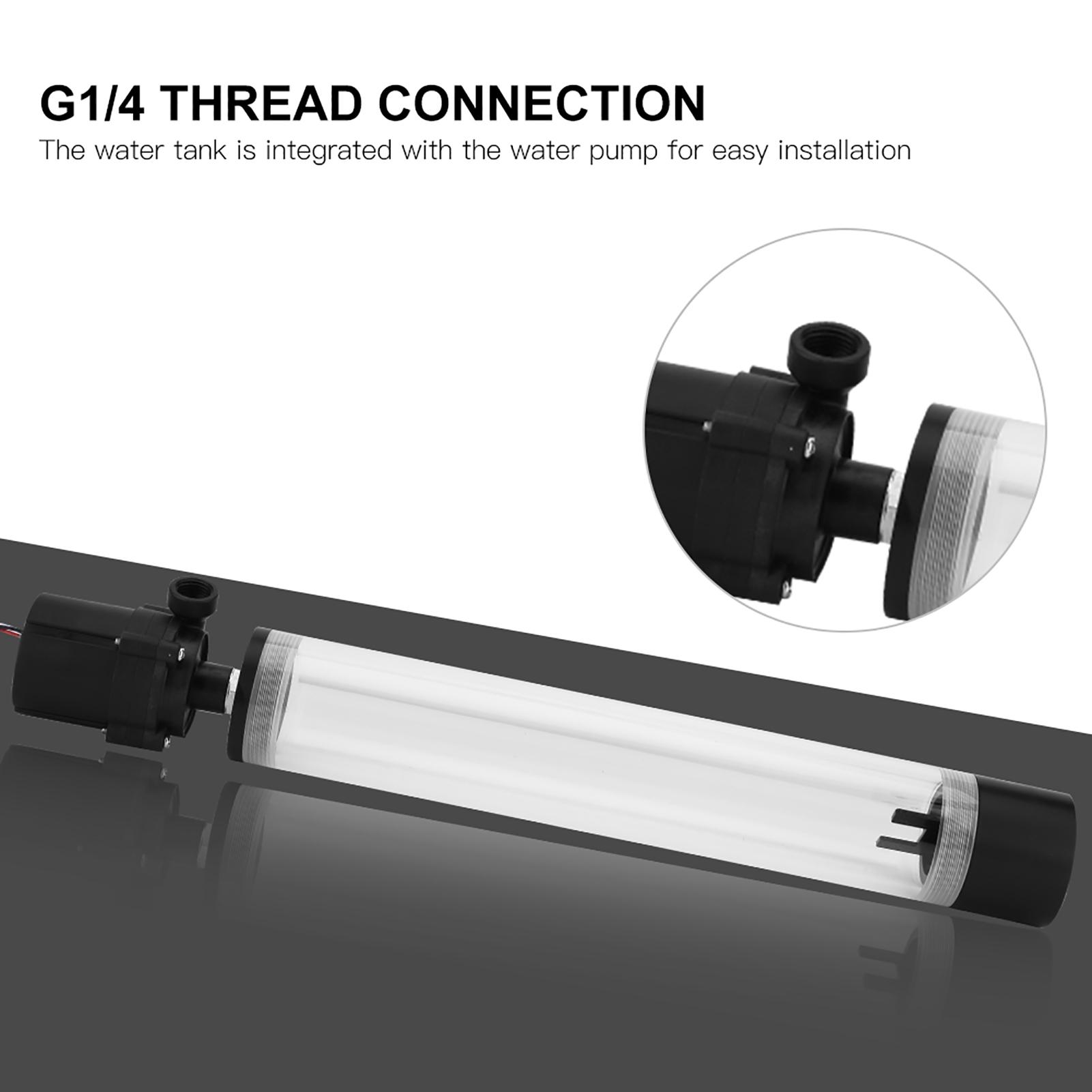 

Акриловый компьютерный резервуар для водяного охлаждения DIY цилиндрический 19 Вт помпа G14 300 мм 300mm