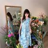 Spring and Summer New Models, Sea Salt Butterfly, Oxygen Lace-up Neck Dress, Women's Summer Fresh Holiday Dress
