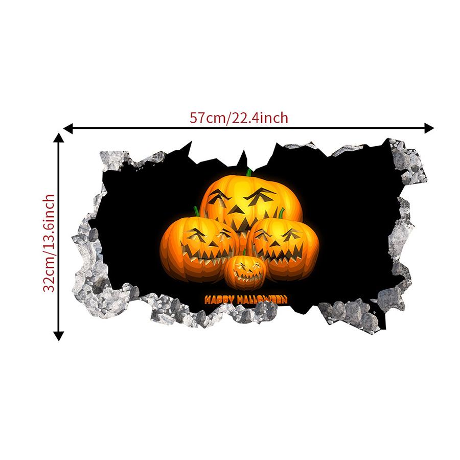 Halloween Horror Wall Sticker, Spooky Stickers & Floor Decals for Halloween Party, Haunted House & Home Horror Decorations