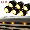 6x Front Grille Bumper Grill Hood Amber LED Lights Side Marker Lights For Dodge RAM 1500 2500 3500 For Raptor SVT-Style LED