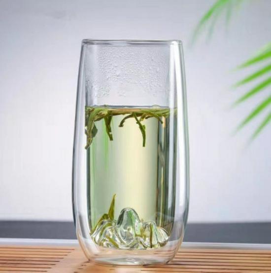 Guan Shan Double-Layer High Borosilicate Irregular Glass Cup