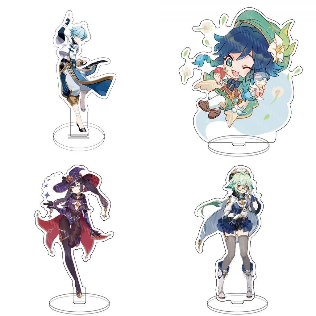 Genshin Impact Barbatos Keqing Barbara Hutao Acrylic Figure Stand Ideal For Decor