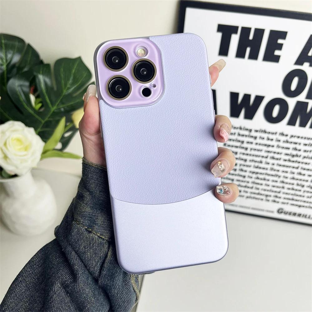 Modne Kryształowe Soczewki Kompleksowe Magnetyczne Etui Antywstrząsowe na Telefon Komórkowy dla IPhone 15pro 15promax 14plus 14pro 12pro 15 14promax