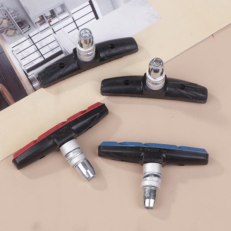1Pair Bike Brake Pads V-Brake Rubber Road Bike Brake Holder Pads Shoes Blocks Rim Brake Anti-Resistance Cycling Accessories