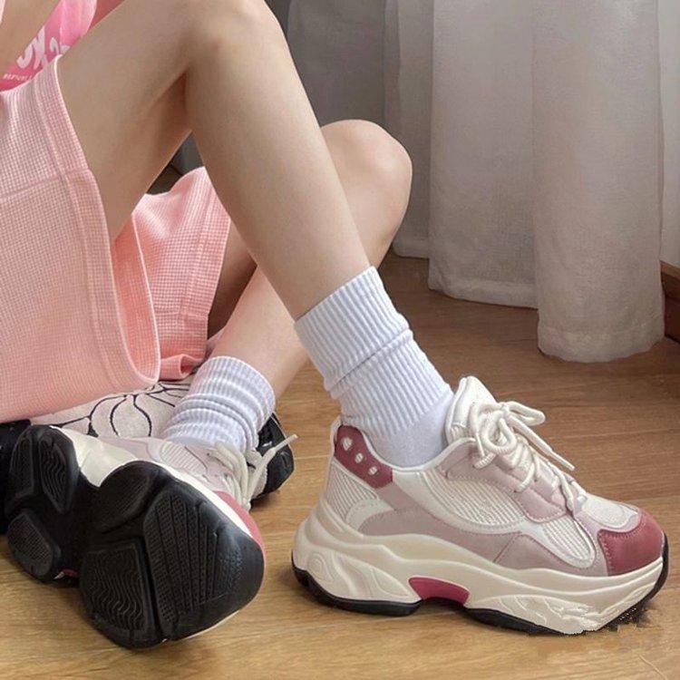 Internet celebrity 2025 spring and autumn new milk cover dad shoes women thin thin professional running shoes sports shoes tide