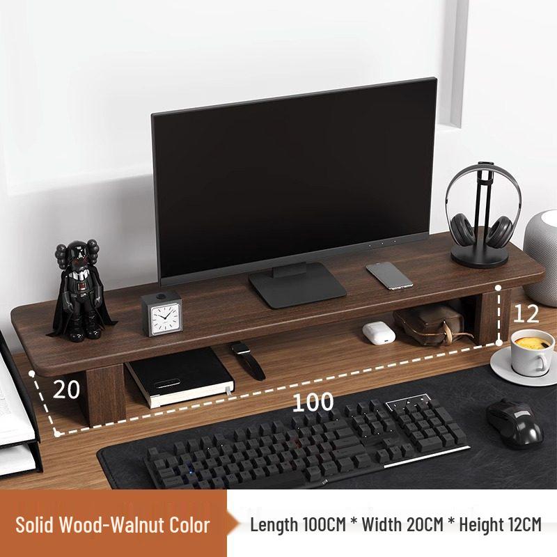 Solid Wood Monitor and Laptop Stand Riser