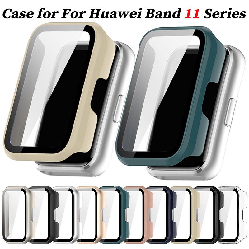 Glass+Case for For Huawei Band 11Pro 11 Tempered Glass Screen Protector Bumper for Huawei Band 11NFC 11Pro NFC Accessories