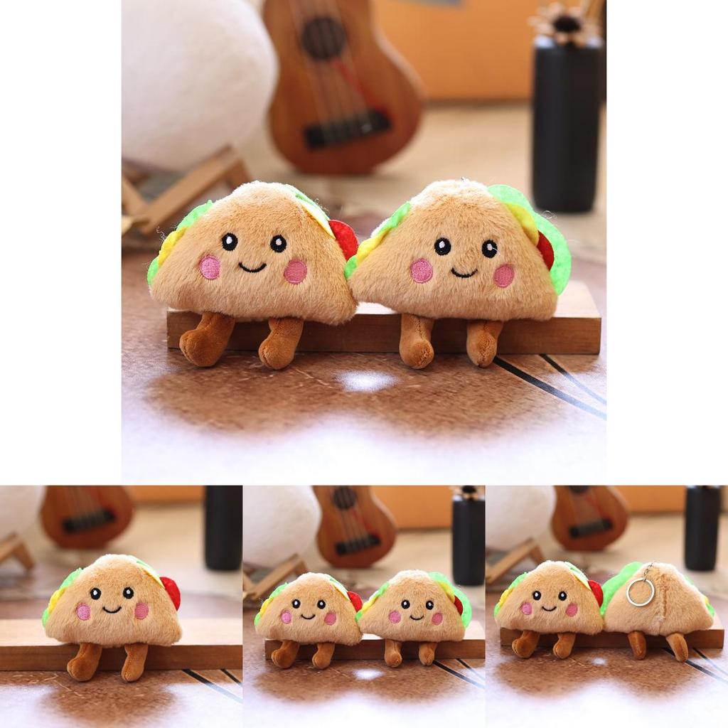 Ultrasoft Plush Sandwich Keychain Bag Charm With Pp Cotton Fill For Kids Gift