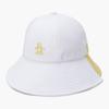MunSingwear Women S Unbalanced Color Block Wide Bucket Hat White Mq122lcp22