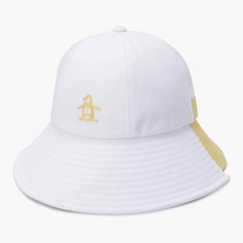 MunSingwear Women S Unbalanced Color Block Wide Bucket Hat White Mq122lcp22