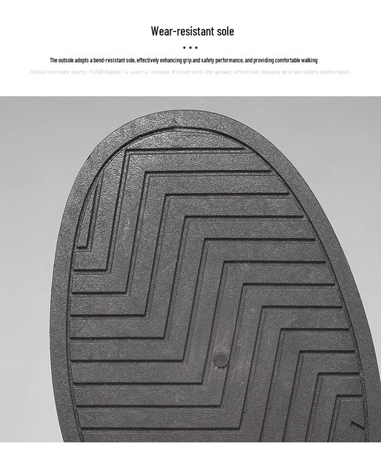 New Men's Autumn Breathable Waterproof Non-slip Black Leather Casual Sneakers