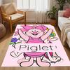 Ferkels Lila Schal Abenteuer Disney Zeichentrickfilm Thema Rutschfester Teppich - Polyester, Heimdekoration, Geeignet für Schlafzimmer, Wohnzimmer, Eingangsbereiche und Studios