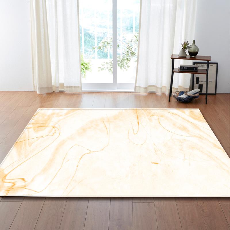 Marble Living Room Carpet Bedroom Floor Mat Pattern Flexible Binding Zhi