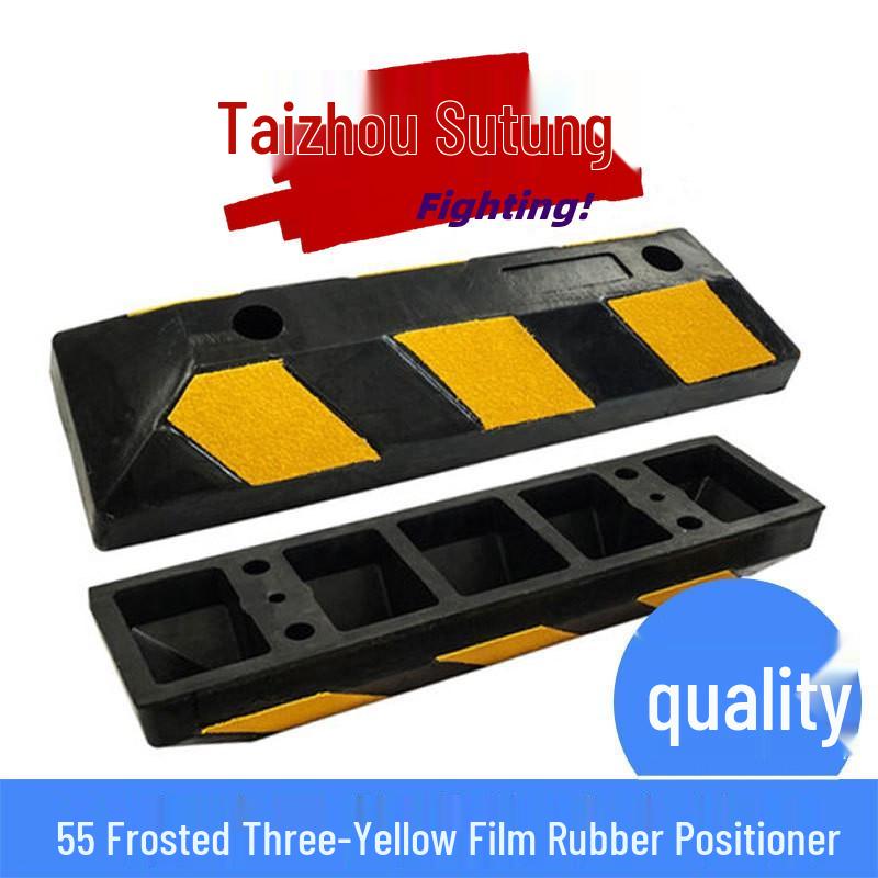 1m Durable Rubber-Plastic Parking Stopper – Anti-Collision Wheel Positioner