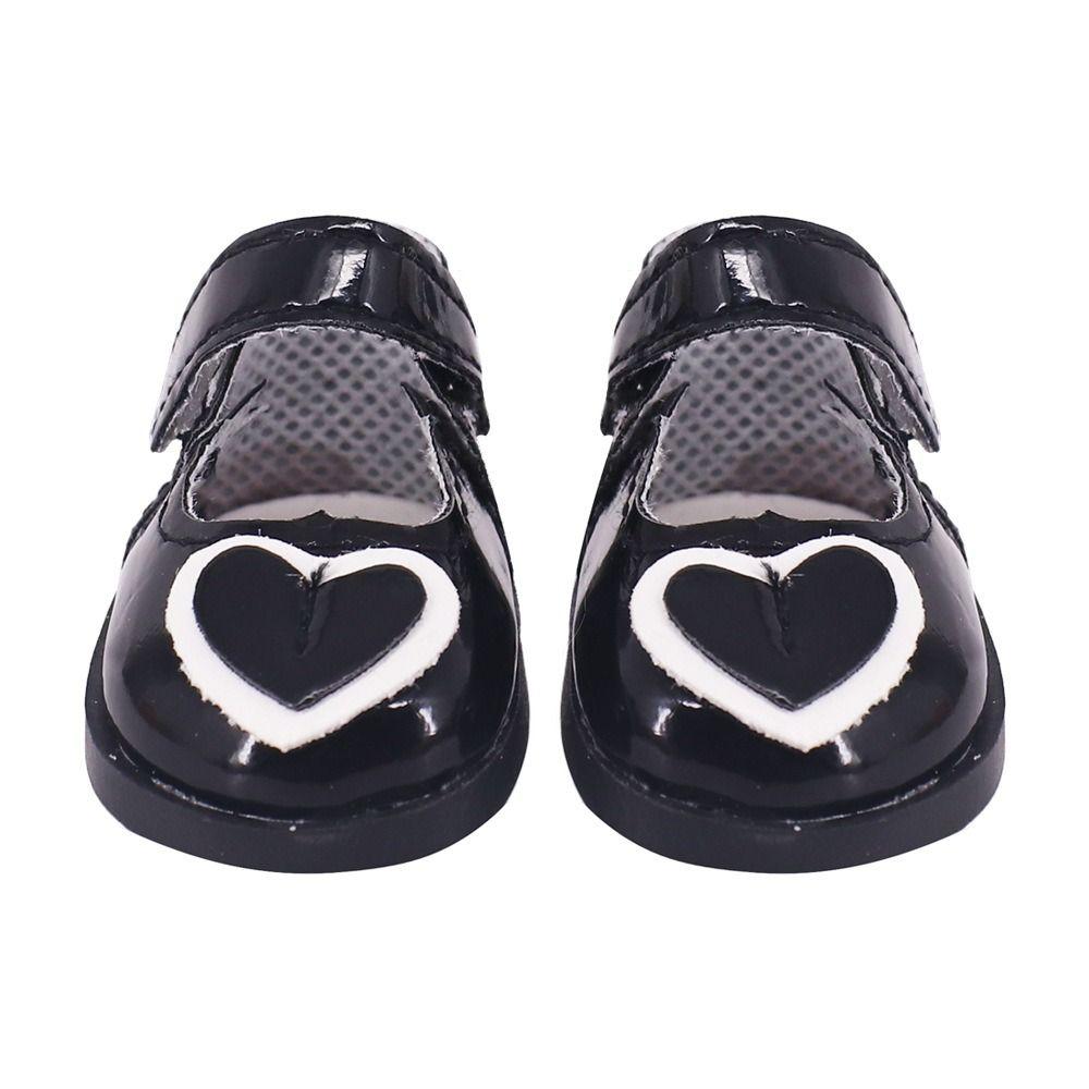 5CM Mini Doll Leather Boots PU Leather Butterfly Princess Shoes 20cm Cotton Doll Shoe  Body Dolls