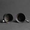 Japanese kiln blackened gold handle master tea cup handmade retro stoneware coffee milk tea cup