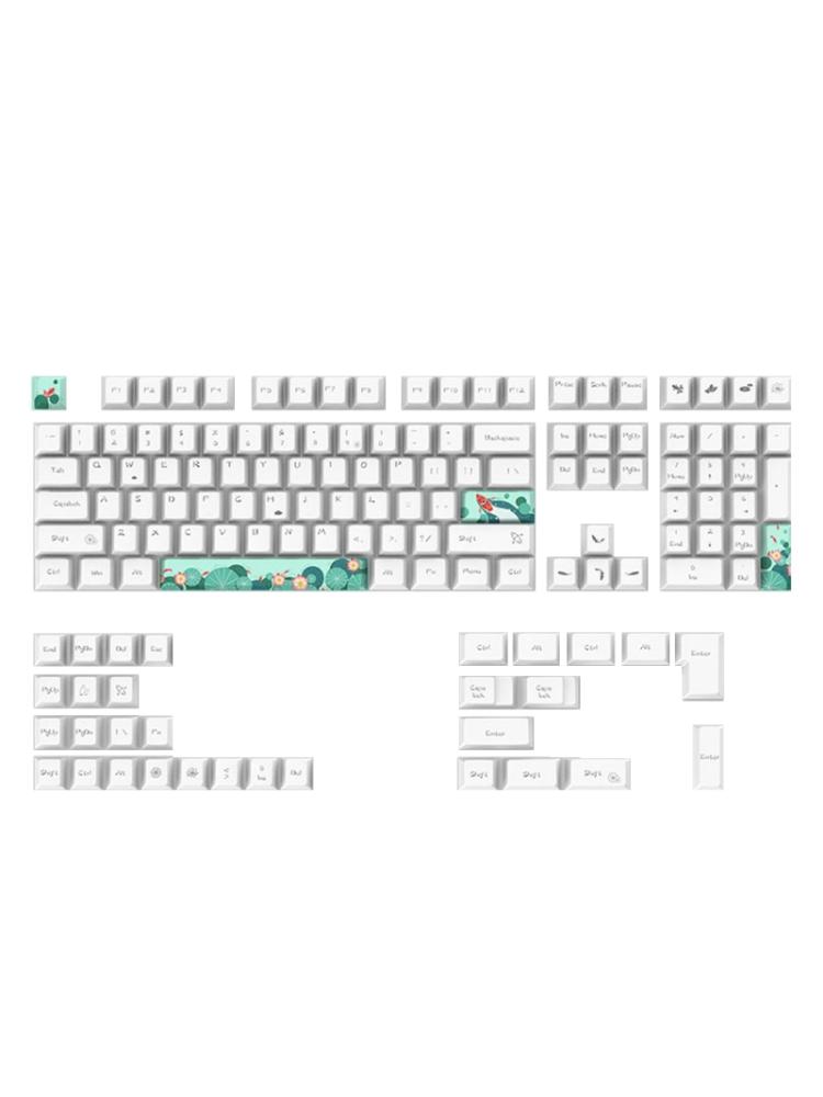 Höhen Tastenkappen für 108-Tasten 5-seitig Farbsublimation PBT Mechanische Tastatur Tastenkappen Passend für 61 64 84 87 96 98 Tastenfeld