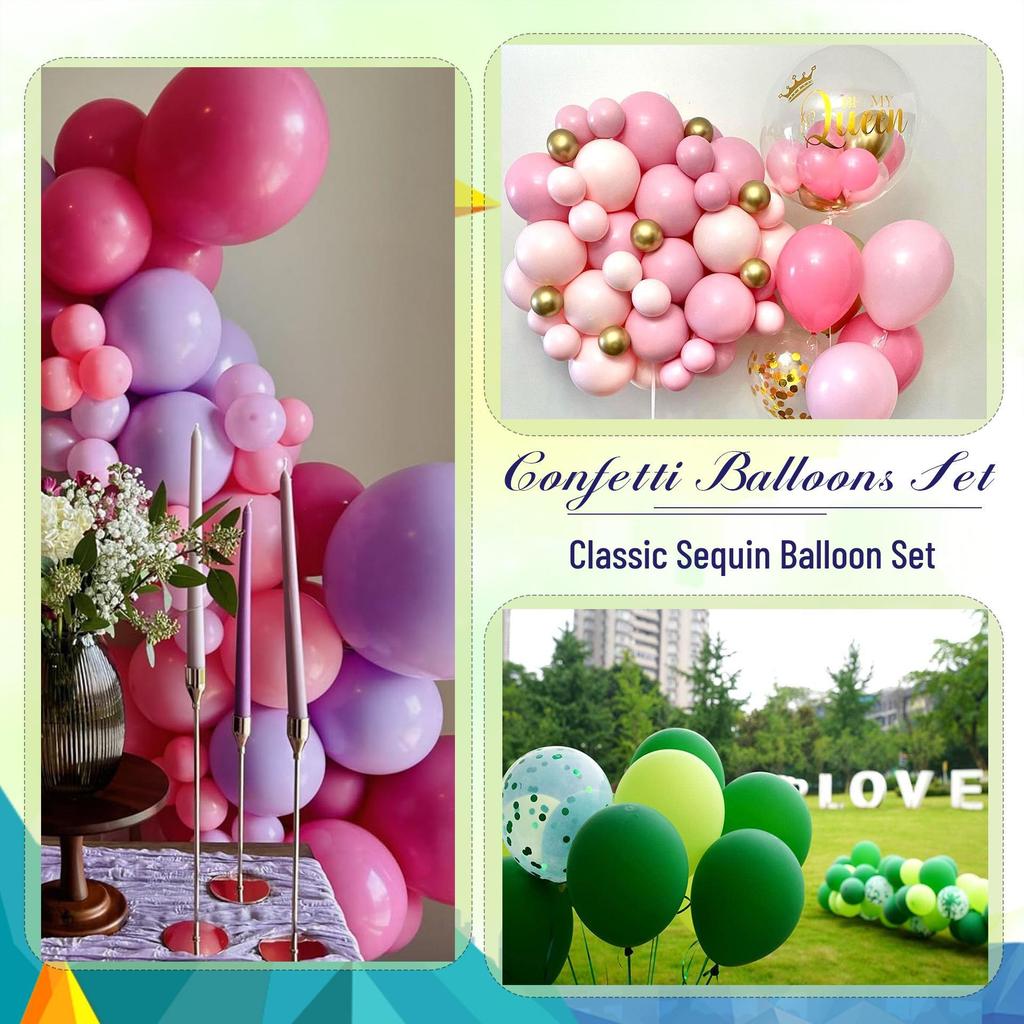 30-teiliges Pailletten-Latexballon-Set für Geburtstage und Hochzeiten