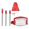 Extended Handle Stainless Thick Pole Storage Labor-saving with Bag Large Rolling