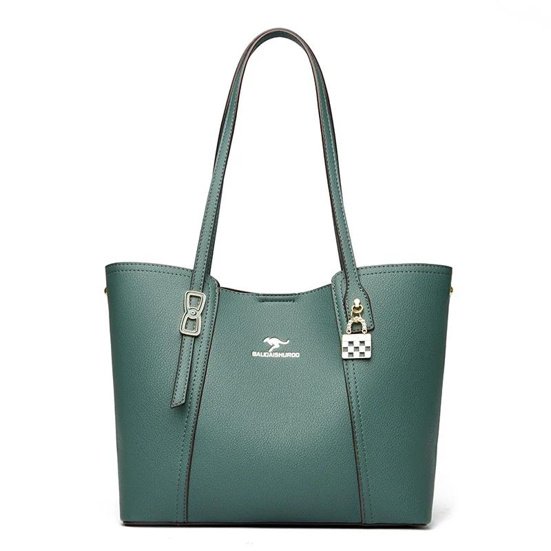 Casual Large Capacity Shoulder Crossbody Bag Fashion Shopper Totes High Quality Vintage Design Leather Bucket Bags