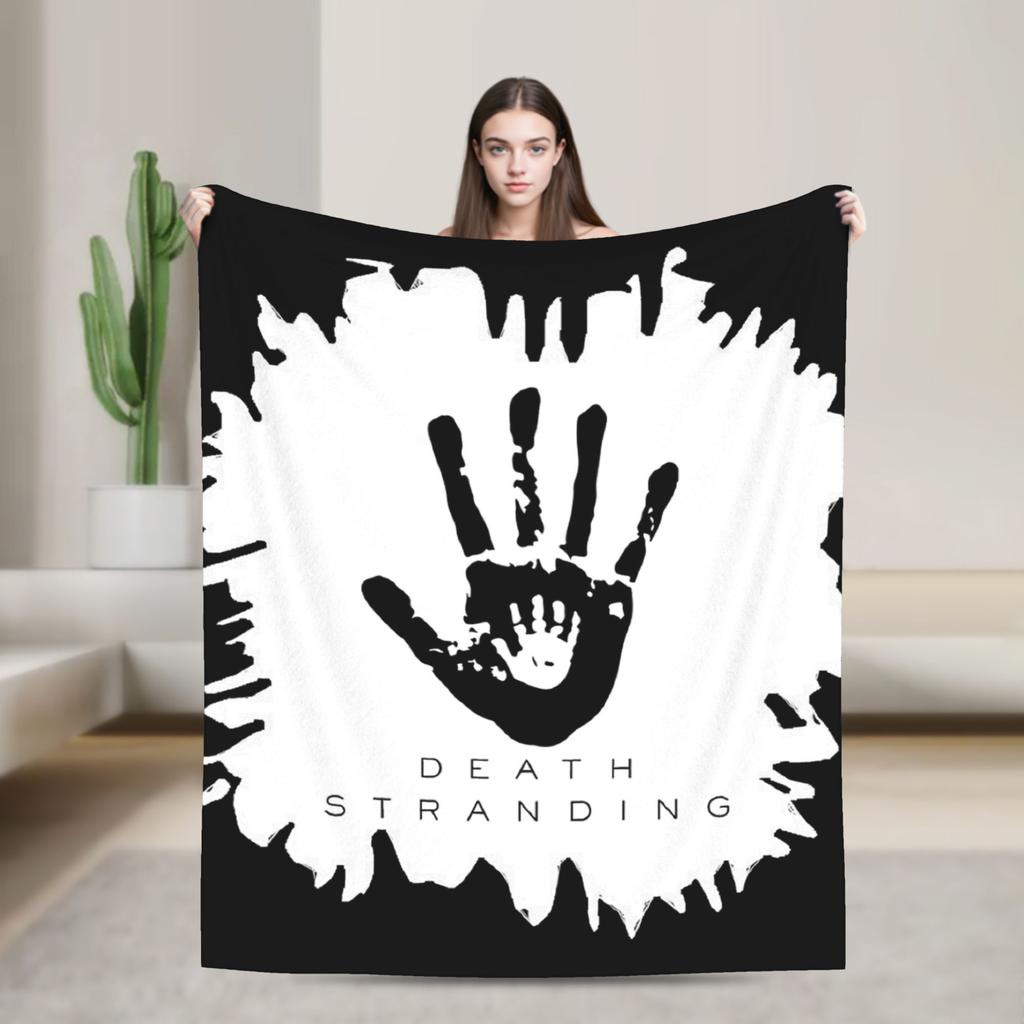 Death Stranding Czyste Kocyki do Przewożenia Polarowe Śmieszne Ciepłe Kocyki Rzutowe na Łóżko Sofę Dekoracja