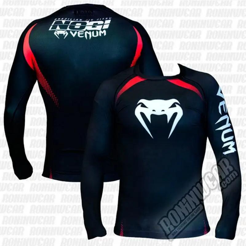 Pánské 3D kompresní tričko UFC Jiu Jitsu BJJ proti oděru fitness elastický top Tričko posilovna rychleschnoucí posilovna tričko s dlouhým rukávem