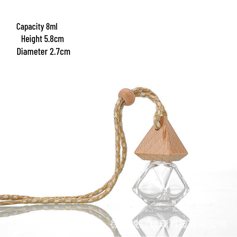 Car Aromatherapy Hanging Refillable Glass Diffuser Bottle Ornament