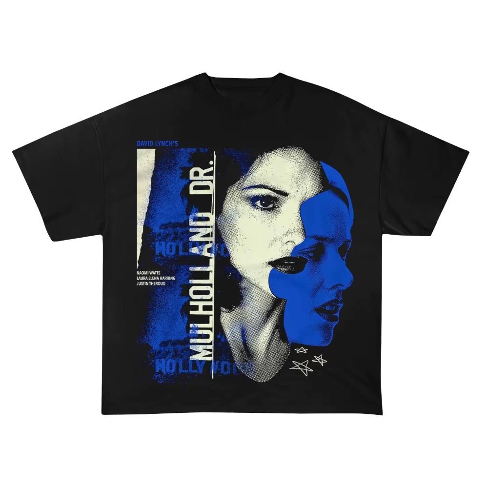 Mulholland Drive Shirt David Lynch Movie Tee Clothing Graphic Short Sleeve Shirt Unisex Women for Spring and Summer Unisex S