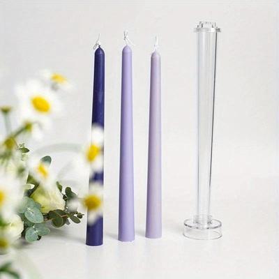 Silicone Candle Molds for DIY Aromatherapy - Long Cylinder-Shaped Craft Wax Mold Set with Varying Diameters for Scented Home Decor, 1 Piece