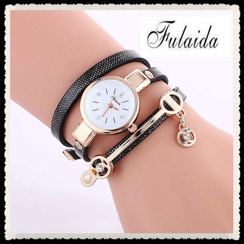 

Модные женские часы-браслет с обмоткой и стразами, кварцевый механизм Factory Direct Price