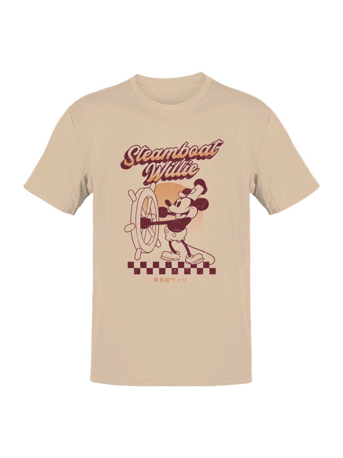 Vintage Steamboat Willie Silhouette Mens T-shirt L