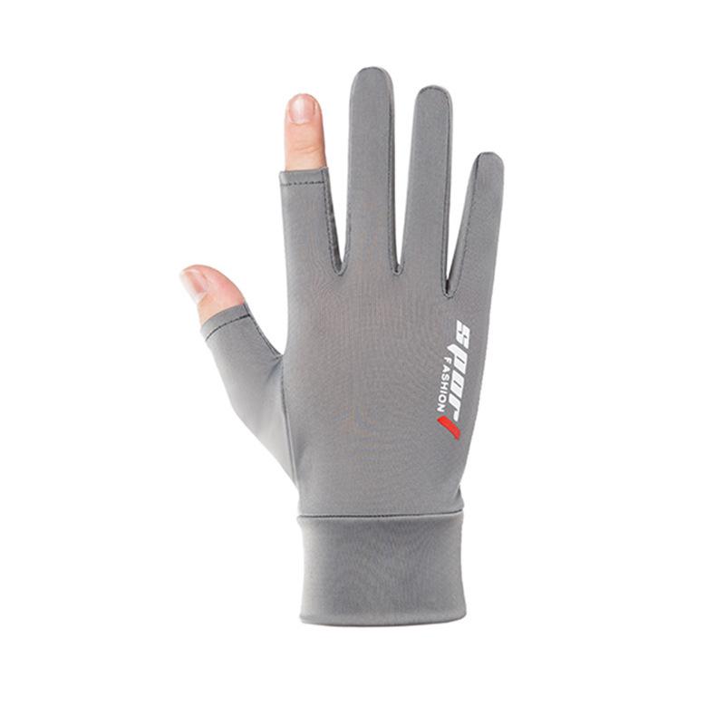 Ice Silk Non-Slip Gloves Breathable Outdoor Sports Driving Riding Touch Screen Gloves Thin Anti-UV
