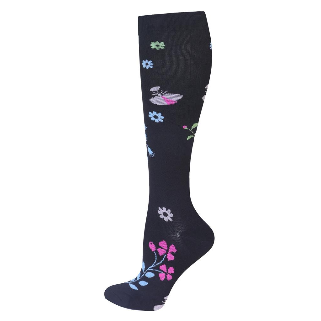 Running New Compression Stockings For Varicose Veins Woman Men Nylon Elastic Cartoon Love Striped Moon Letter Sports Marathon Ca