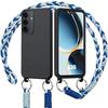 Case for Samsung Galaxy A36 5G, Slim Shockproof Soft TPU Protection with Blue Shoulder Strap