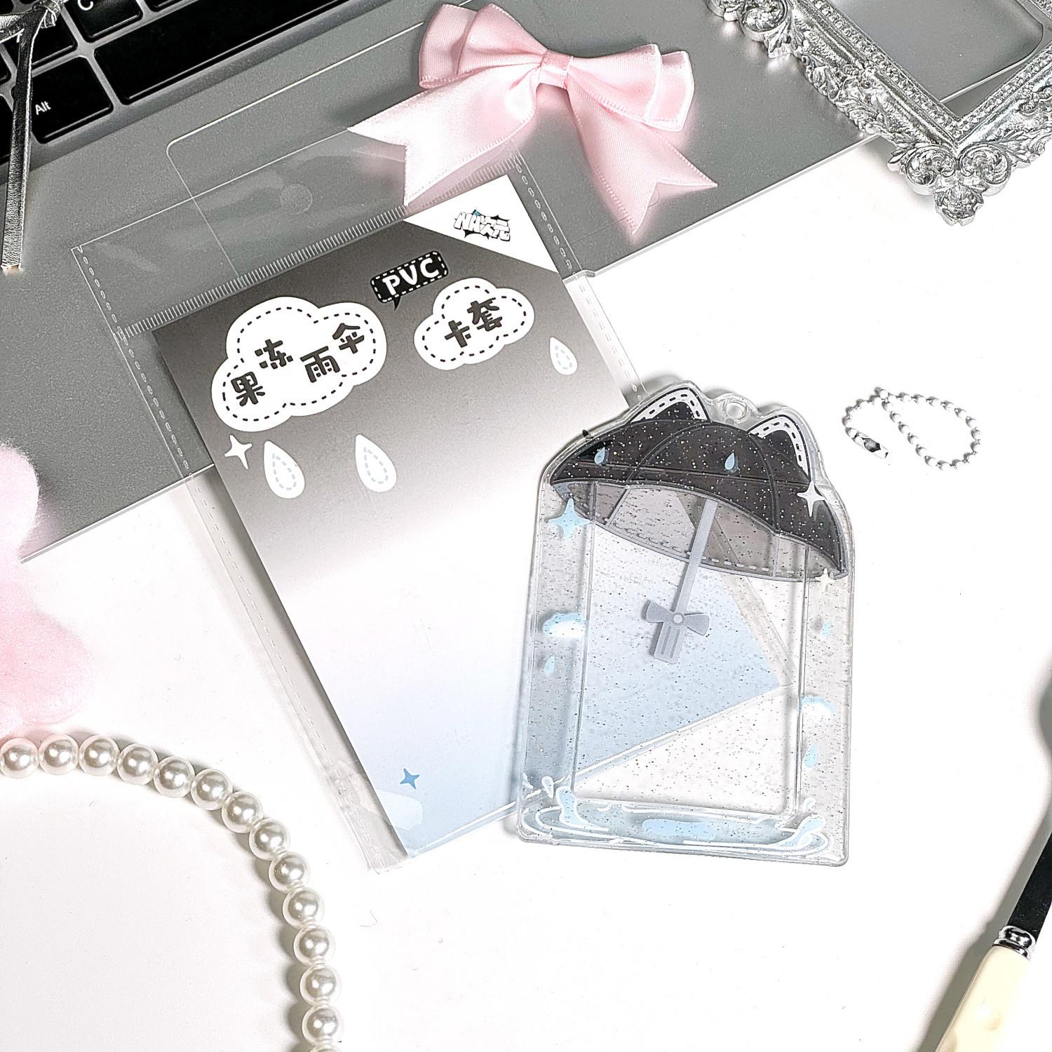

Photocard Holder With Keychains Cute 3inch Cards Protect Sleeves Bowknot Students Key Chain Accessories Card Holder