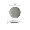 Assiettes à dîner irrégulières en céramique rétro ZISIZ (Lot de 2)