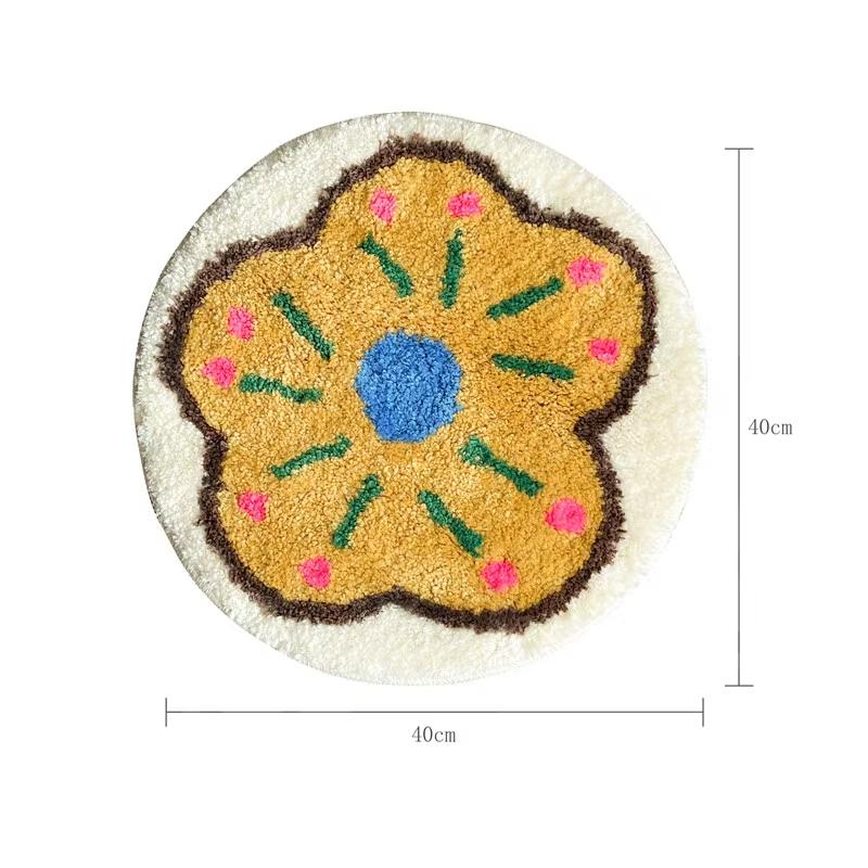 Lovely Tufting Seat Cushion Soft Round Square Floral Coffee Egg Chair Sofa Pad Home Office Warm Decor for Autumn Winter 40x40cm