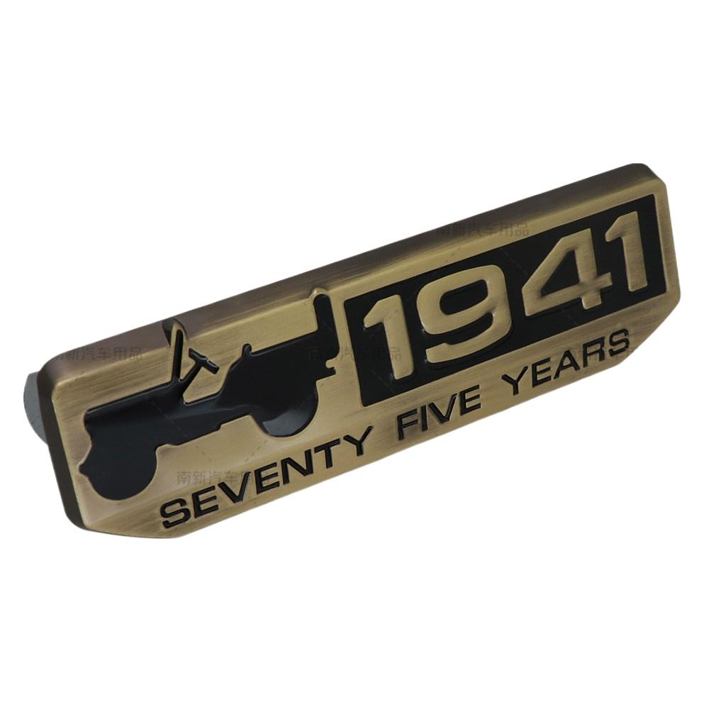 Металлическая эмблема 1941 Семьдесят пять лет Эмблема на заднюю дверь Эмблема на капот автомобиля Наклейка Логотип для Grand Cherokee Wrangler Liberty Compass