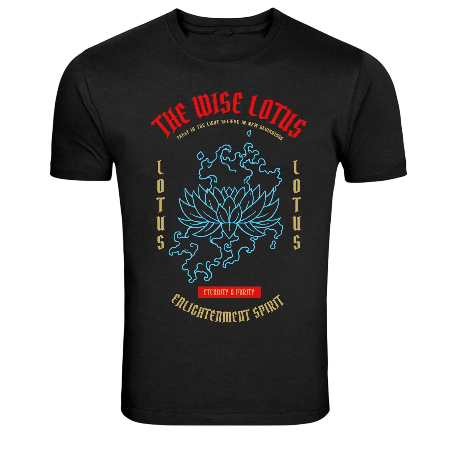 Wise Lotus Enlightenment Spirit Zen Buddhism T-Shirt XS