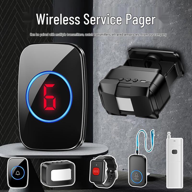 Wireless Pager for Tea House and Restaurant Service: Catering, Dining Room, Mahjong Room, and Private Room Call Bell
