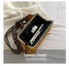 Women's 2023 Korean Style Versatile Chain Handbag - Red Textured Crossbody Shoulder Bag