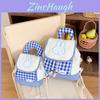 Cartoon Bunny Checkered Pattern Girl Mini Backpack With Nylon Material For Casual Day Use