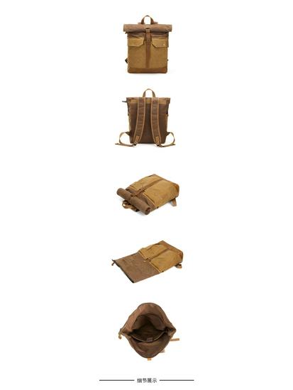 Men's Vintage Canvas Backpack: Large Capacity for Laptops, Hiking, & Short Trips