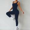 European & American Backless Tight Yoga Jumpsuit for Women - Hollow-Out, Hip-Lifting, No Chest Pads