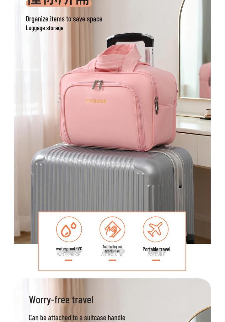 Large Capacity Multi-functional Makeup Bag with Multi-layer Compartments - Portable Travel Toiletry Storage Bag