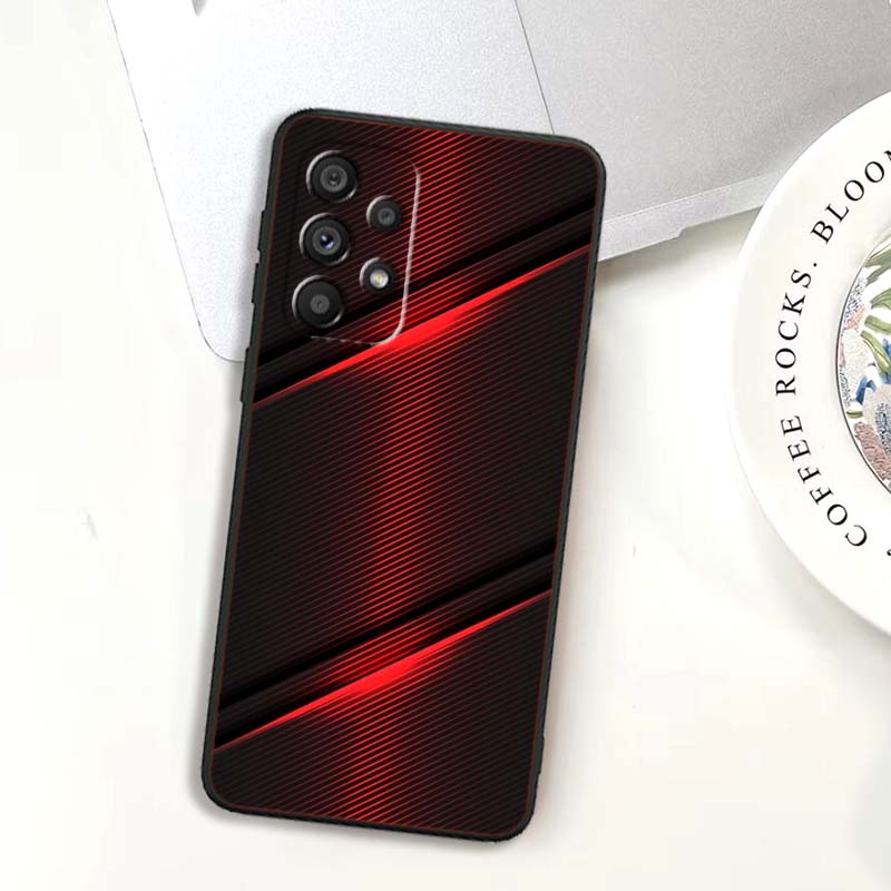 Art colored luminous pattern For Samsung A73 A72 A71 A55 A54 A53 A52 A51 A13 A22 A16 A15 A12 A14 A26 A07 5G Black Phone Case