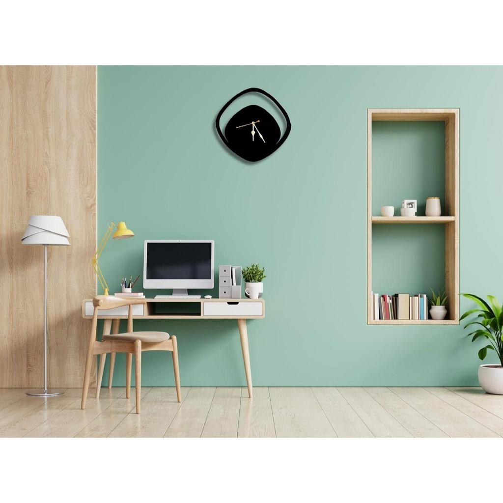 Boomerang Shape Metallic Analog Wall Clock for Home,Office,Living Room,Bedroom,Kids Room & Kitchen | Big Size Stylish Latest Home Decor
