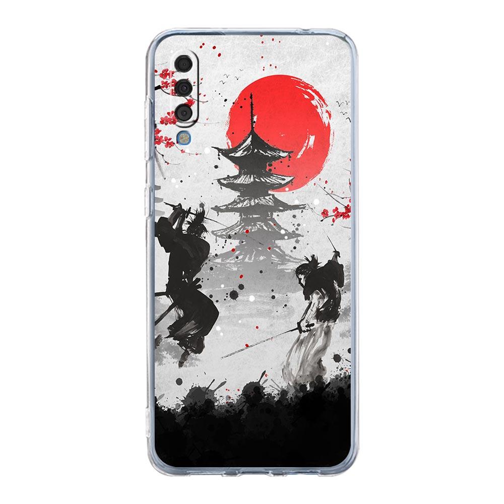 Case For Samsung A14 A50 A70 A30 A40 A20E A10 A10S A20S A02S A04S A12 A22 A32 A34 A42 A52 5G A54 Japanese Bushido Samurai Cover