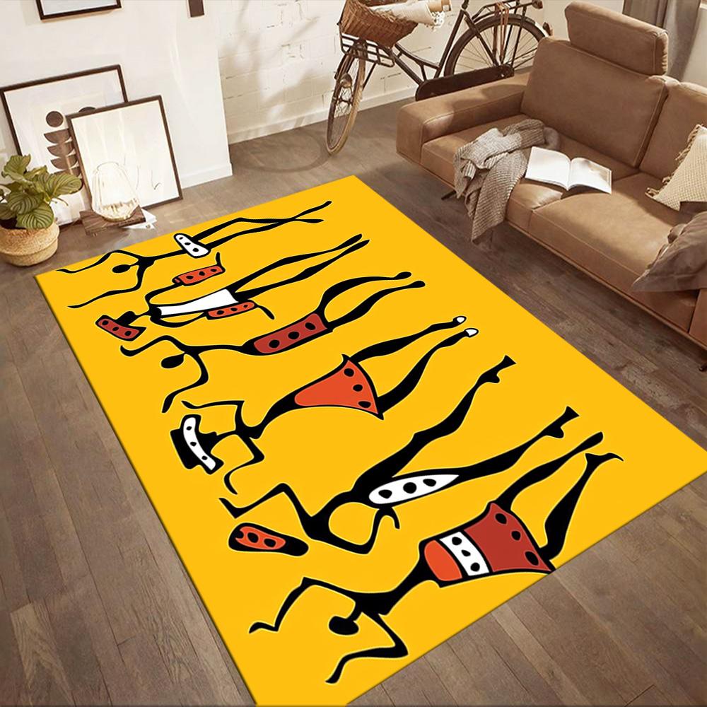 African Dance Celebration Floor Mats for Living Room, Bedroom and Room Decoration Are Suitable for Gifts.