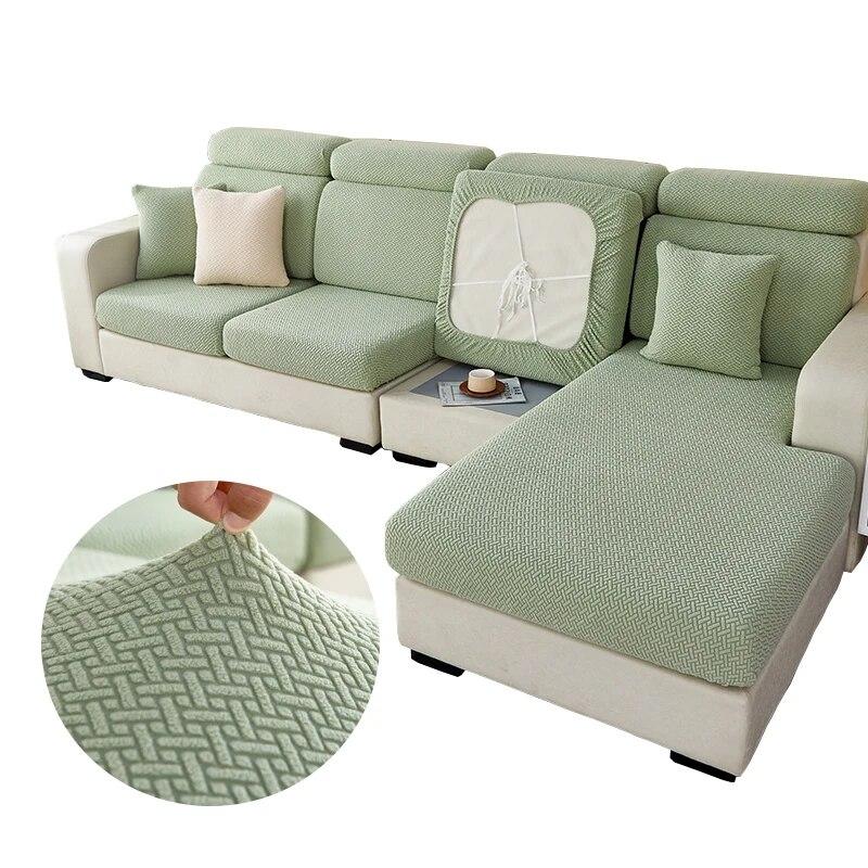 1pc jacquard plush sofa cushion cover, chalse long cover, back cushion slipcover ,stretch protector for 1/2/3/4 seat couch cover